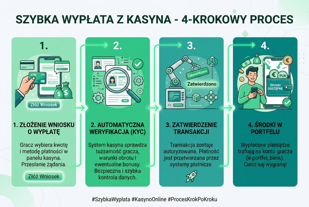 Infografika przedstawiająca ścieżkę pieniądza od wygranej do portfela gracza
